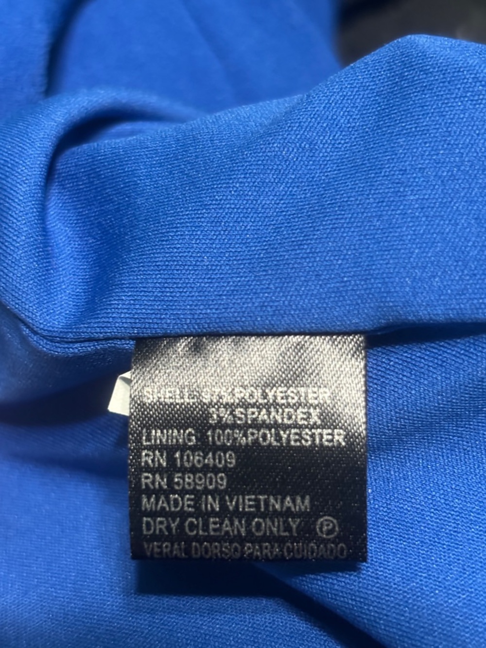 Classic Cobalt Midi Professional Lined Dress with Short Sleeves - Picture 8 of 8